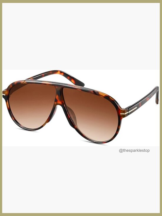 Oversized Aviator Sunglasses Retro Big Round 70s Vintage Polycarbonate main image 7